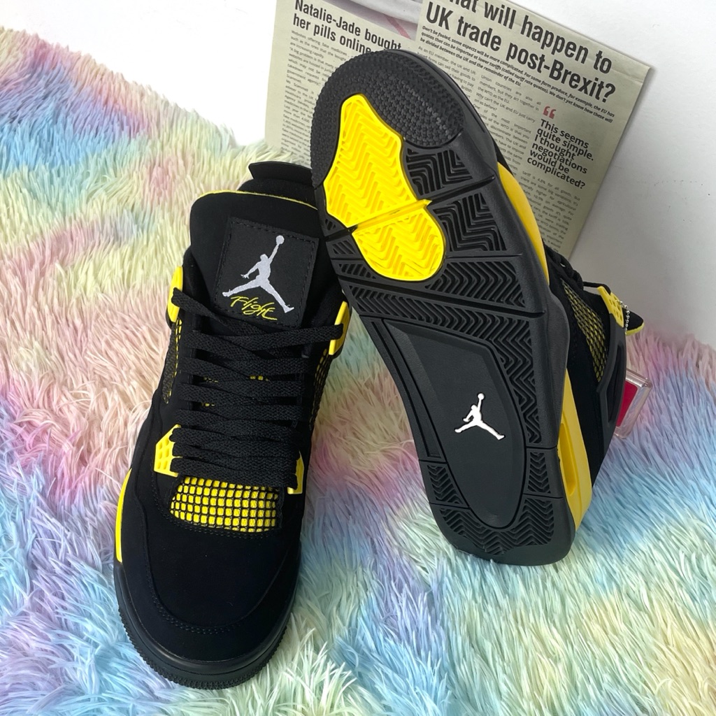 Jordan Air Jordan 4 "Yellow Thunder" -Men's Sneakers Shoes